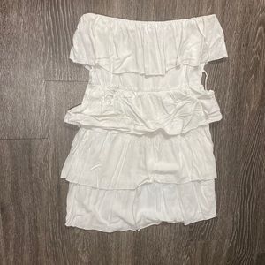 White Strapless Dress // Love Culture